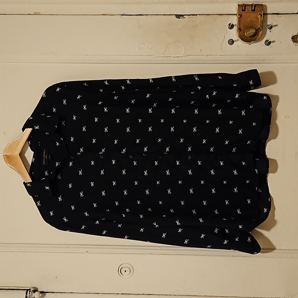 Navy blue (almost black) blouse